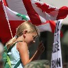 Girl Lebanon Canada Flag