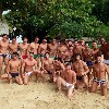 Mister Brazil 2011 Pageant group photo on the beach