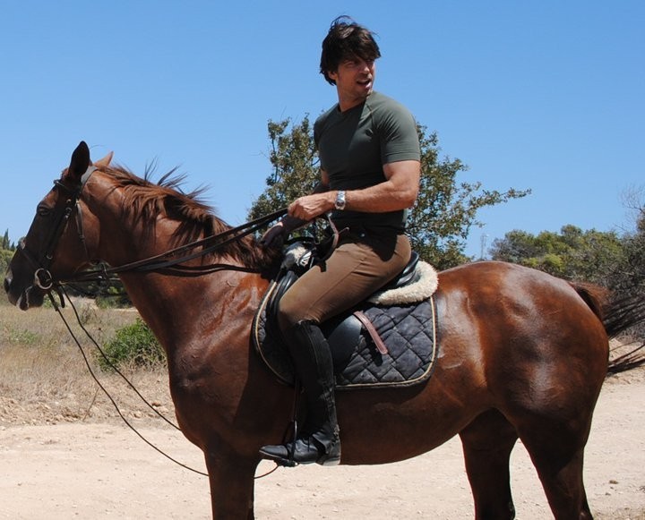 Tunisian Hottie Nejib Belhassen riding a horse