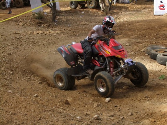 Elie Naaman on his sport ATV during the speed test event in 2010 photo