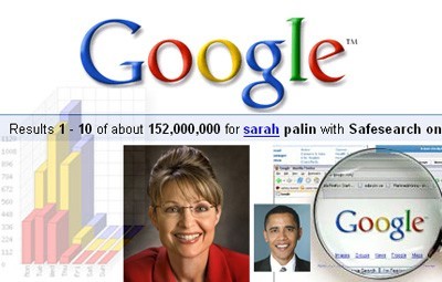 Sarah Palin tops internet search results on Google