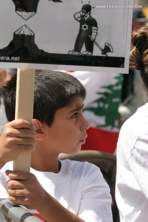 Boy in protest