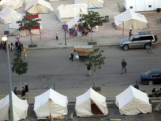 Opposition Camping in Downtown Beirut