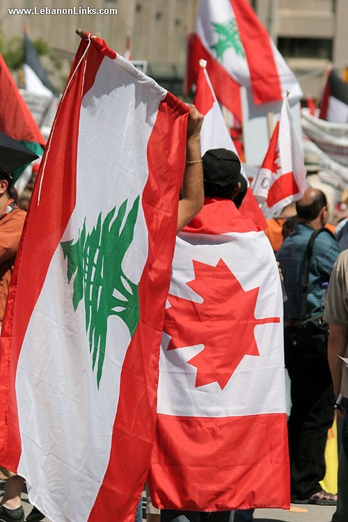 Canada and Lebanese Flag