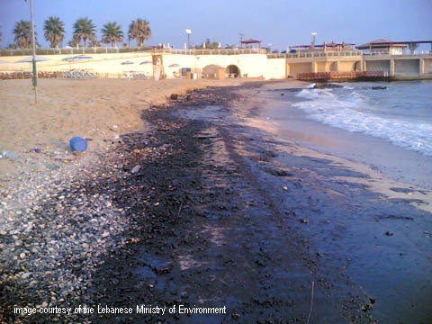 Photo Oil Spill Movenpick Beach Beirut 1