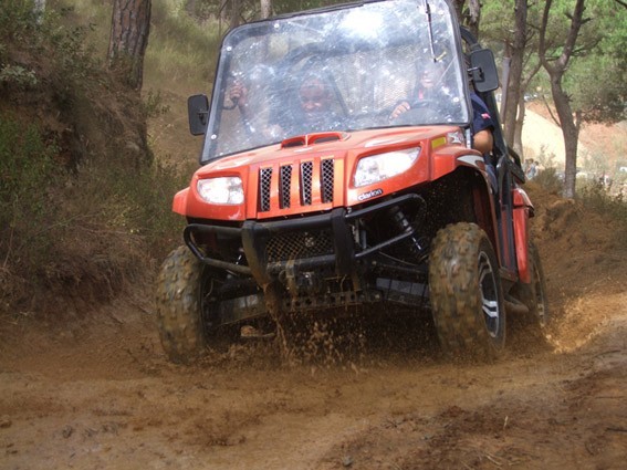 Elie Abi Rached off roading on his side by side Arctic Cat ATV at the Polaris ATV Speed Test Lebanon 2010 event