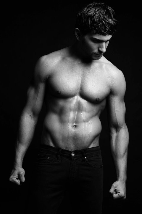 Sexy black and white photo of Waleed Sokkar by Arron Dunworth