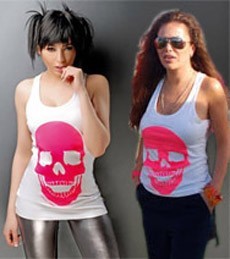 Photograph of Fluorescent Pink skull T-Shirt NULL Lebanon