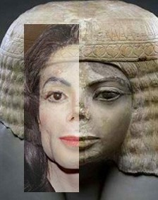 Photograph of Pharaoh statue looks like Michael Jackson NULL Egypt